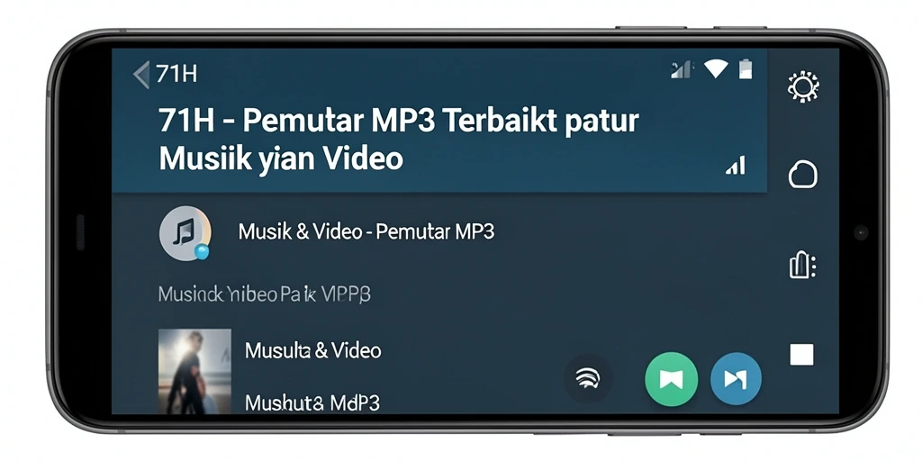 Tampilan antarmuka aplikasi 71H yang user-friendly untuk Pemutar MP3.