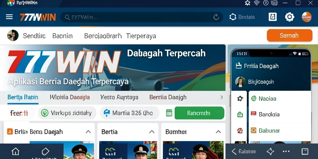 Tampilan antarmuka aplikasi 777WIN yang informatif dan user-friendly.