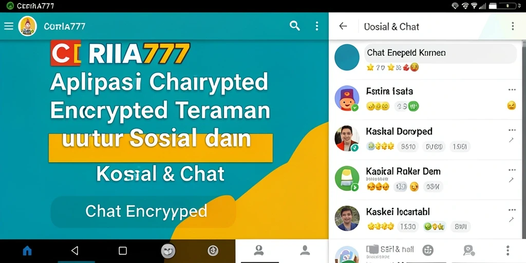 Tampilan antarmuka aplikasi CERIA777 dengan fitur Chat Encrypted.