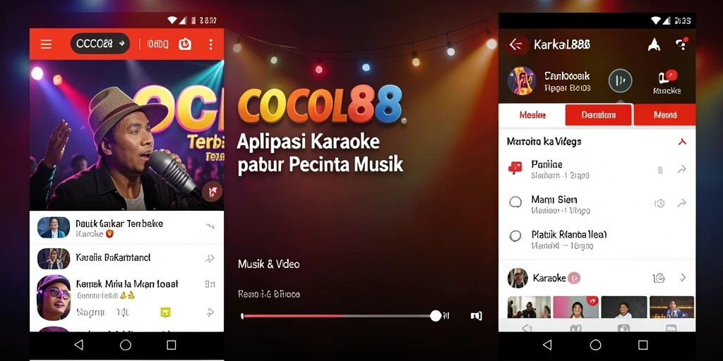 Tampilan antarmuka COCOL88 yang menarik dan intuitif untuk Karaoke.