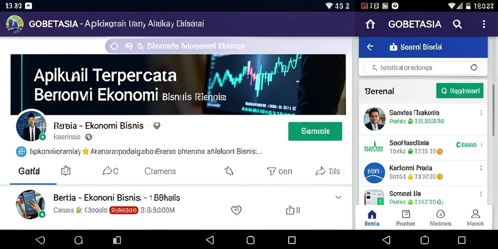 Antarmuka aplikasi GOBETASIA untuk ekonomi bisnis yang informatif.