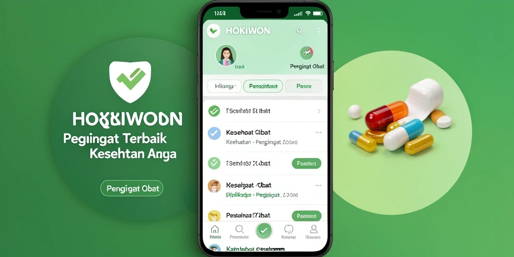 Antarmuka HOKIWON yang sederhana dan fungsional untuk Pengingat Obat.