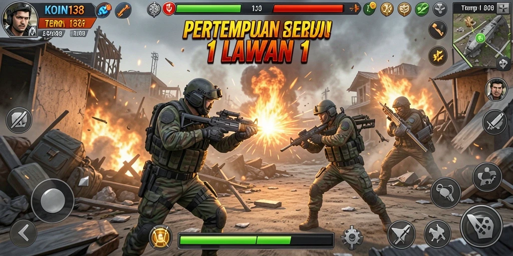 Antarmuka seru pertarungan 1 lawan 1 di KOIN138.